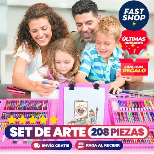 MEGA SET DE ARTE DE 208 PIEZAS / TAMAÑO GIGANTE